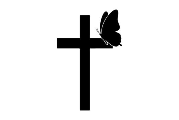 Black Cross with Butterfly Symbolizing H: A Guide to Elegant Silhouette Design