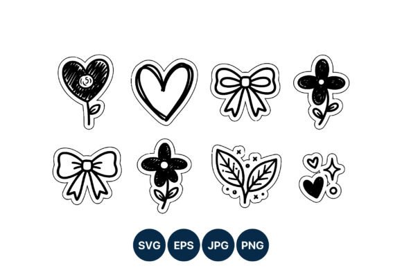 Black White Heart Flower Bow Stickers: A Practical Guide to Choosing the Right Assets