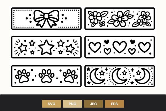 Border Design Vector Set Evaluation