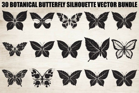Botanical Butterfly Silhouette Bundle: A Creative Resource for Makers and Designers