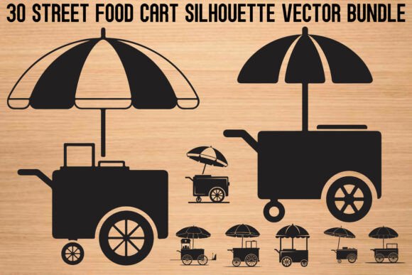 Bringing Urban Flavor to Life: A Guide to the Street Food Cart Silhouette Bundle