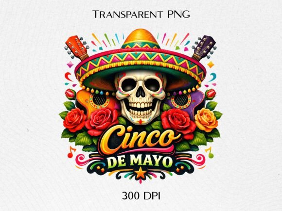 Cinco Skull Sombrero PNG: A Practical Asset for Festive Design