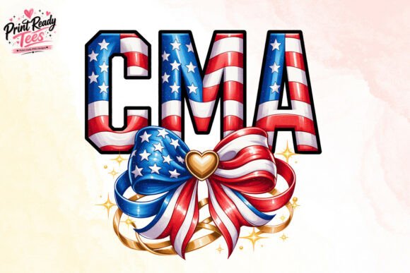 CNA Patriotic Bow Glitter PNG: A Premium Design for Celebratory Projects