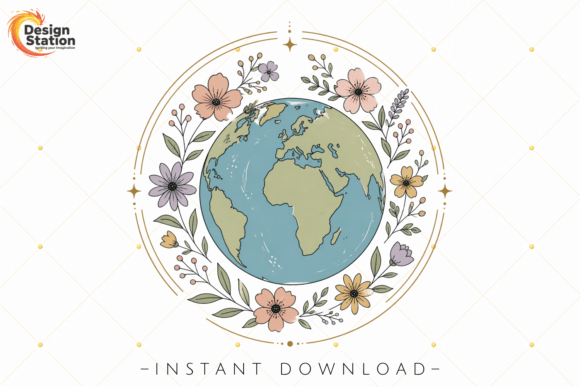 Earth Floral PNG and Nature World Clipart: Elevating Eco-Conscious Design