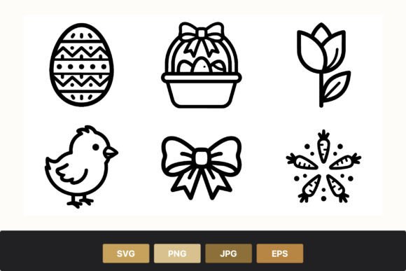 Easter Line Art Icon Set: A Versatile Design Solution for Creative Professionals