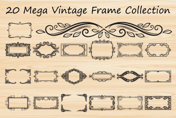 Elevate Your Design Projects with the Mega Vintage Frame Collection