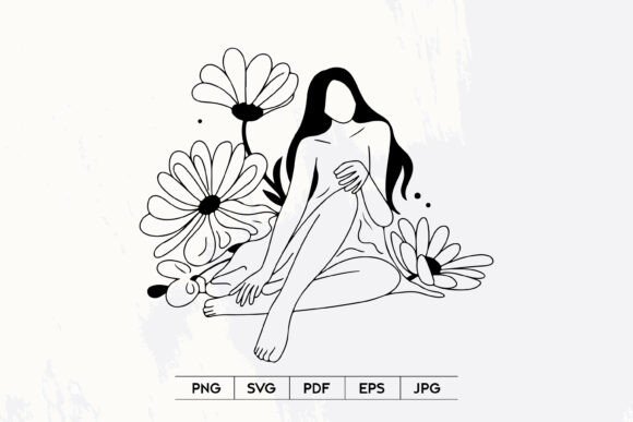 Elevating Creative Workflows with the Woman Sitting with Flowers SVG Collection