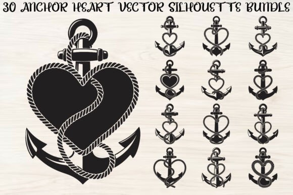 Evaluating the Anchor Heart Silhouette Bundle for Creative Projects