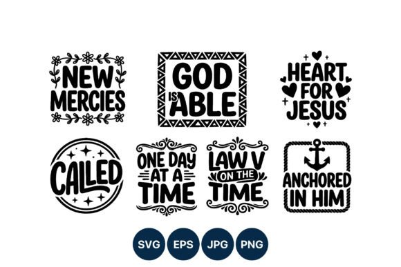 Faith Phrases Black White Vector Set: A Practical Design Asset Review