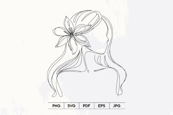Floral Woman Portrait Line Art SVG: The Intersection of Elegance and Digital Craft