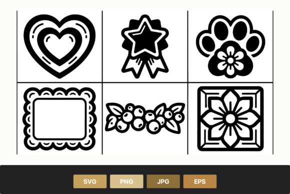 Heart Ribbon Paw Frame Berry Flower: A Practical Guide to Versatile Line Art Assets