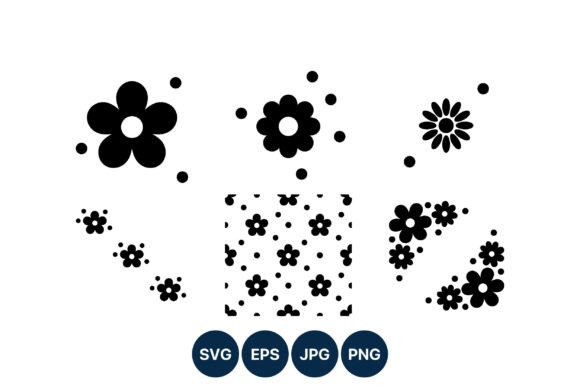 Mastering Minimalist Design: The Power of Simple Black Flower Shapes Vector Assets