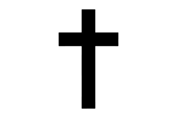 Minimalist Black Cross Symbol on White Background: A Design Essential