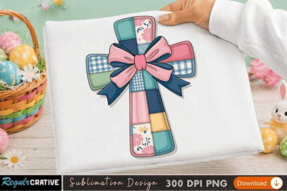 Patchwork Cross with Bow - Sublimation: A Designer's Guide