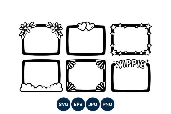 Revitalize Your Designs with Black White Hand Drawn Frames