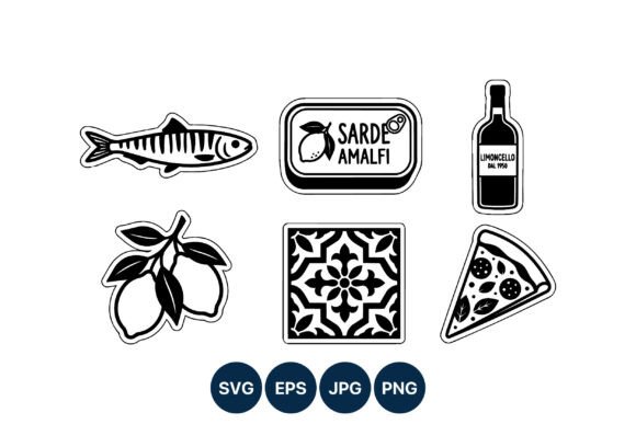 Sardine Lemon Limoncello Black White