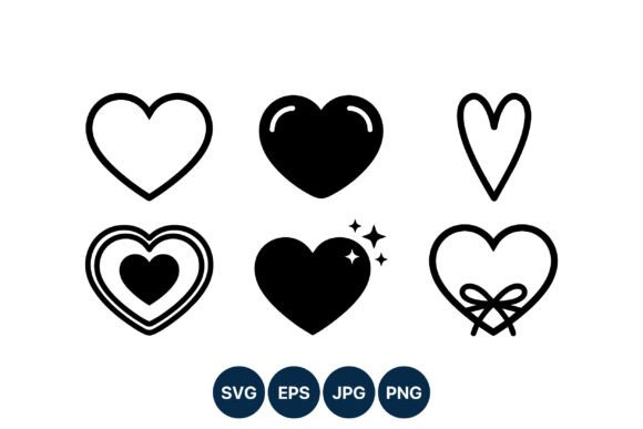 The Black and White Hearts Collection: A Versatile Vector Set for Modern Design