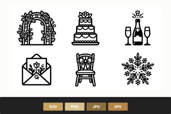 Wedding Floral Arch Cake Icons: A Visual Toolkit